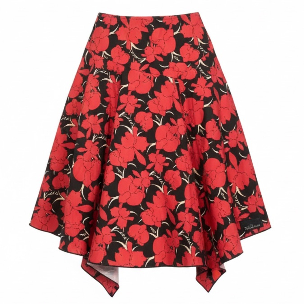 Zio Floral Handkerchief Midi Skirt